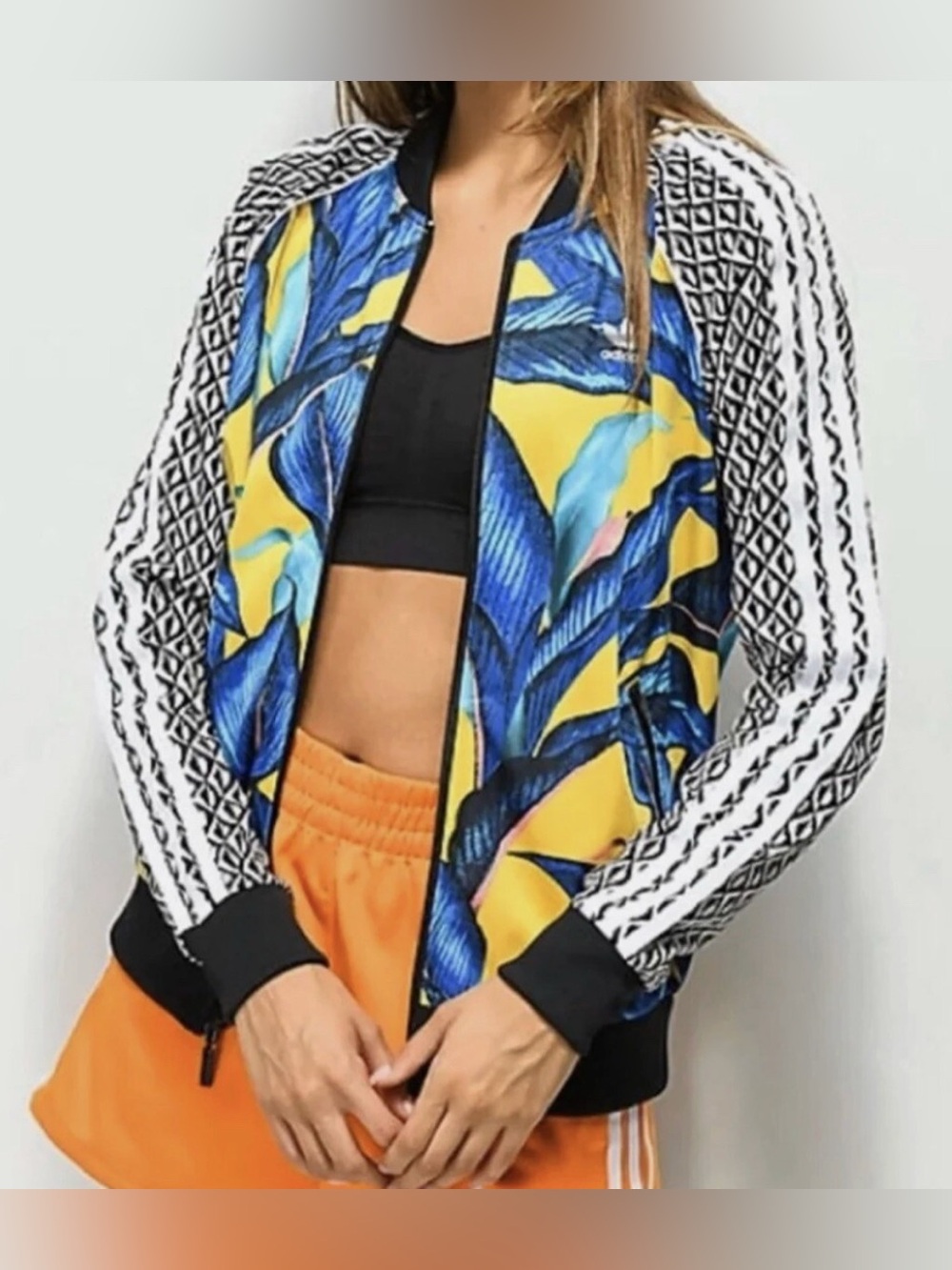 Adidas X Farm Rio Palm Leaf Track Jacket, size S
